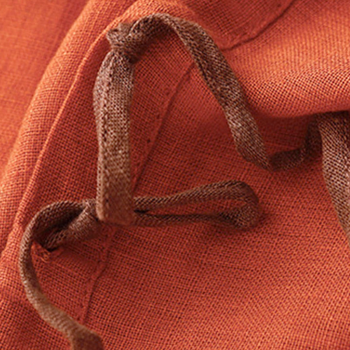 Camiseta de manga corta con cuello redondo y cordón ajustable para mujer, con bordado informal de árbol y Buddha Stones. - image 23