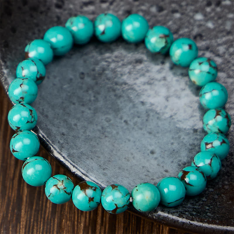 Buddha Stones Pulsera protectora de cuentas turquesas - image 1