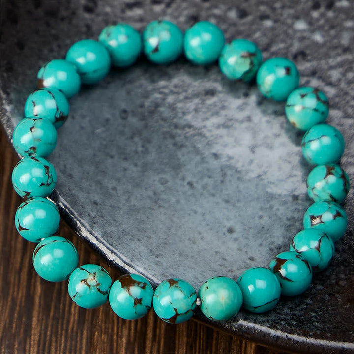 Buddha Stones Pulsera protectora de cuentas turquesas - image 1