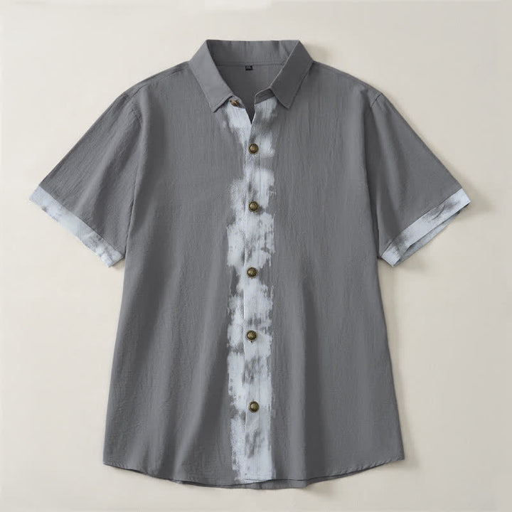 Buddha Stones Camisas de manga corta para hombre, estilo boho casual veraniego con estampado tie-dye. - image 17