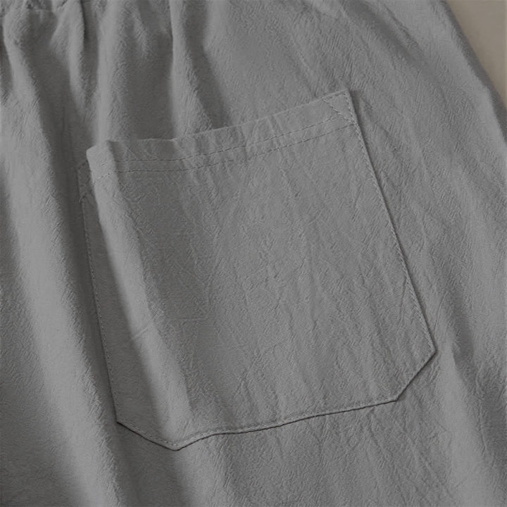 Buddha Stones Pantalones largos lisos casuales de otoño con cordón ajustable para hombre, pierna recta y bolsillo. - image 21