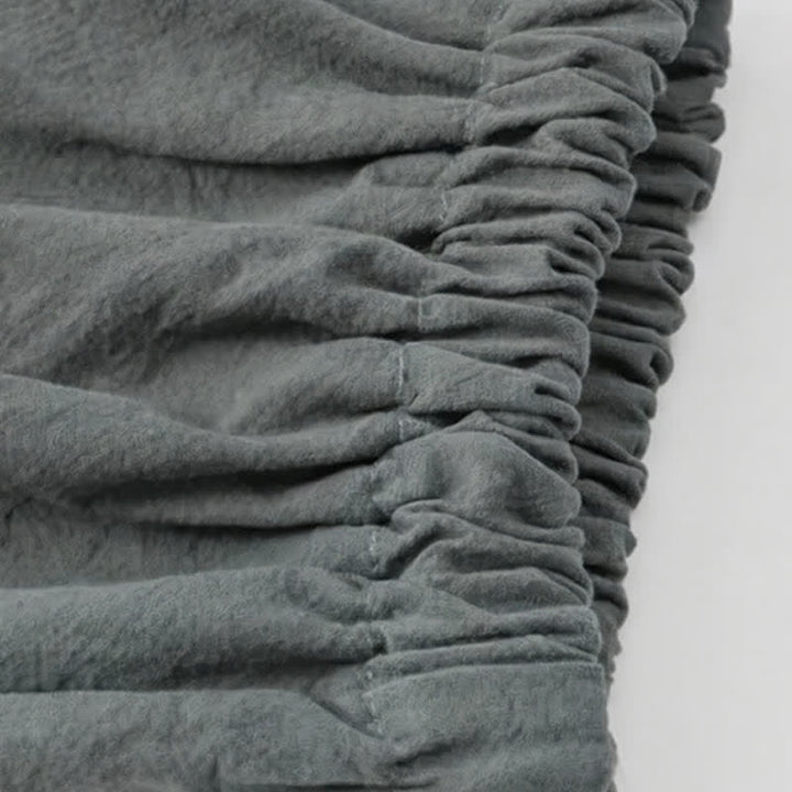 Buddha Stones Conjunto de 2 piezas de camisa y pantalón de algodón de manga hasta el codo con cuello mandarín, estilo Tang, para primavera y verano, ideal para meditación y con bolsillos. - image 10