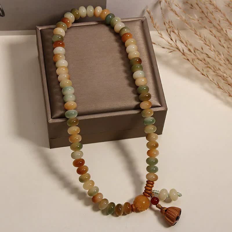 Buddha Stones Pulsera de doble vuelta con diseño de loto blanco Bodhi Seed Pureza - image 4