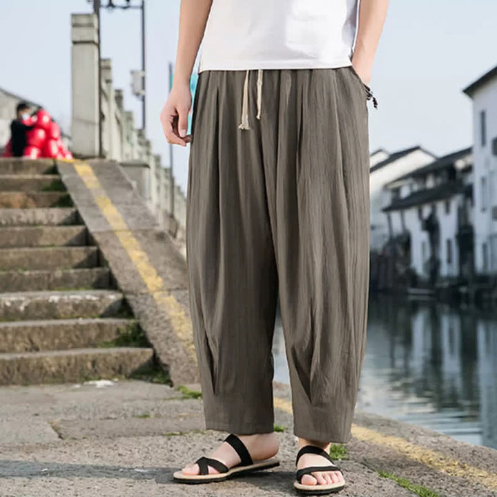 Buddha Stones Pantalones cortos casuales de verano con cordón ajustable para hombre, de pierna recta y bolsillo. - image 2