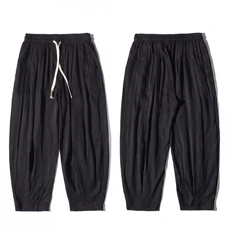 Buddha Stones Pantalones cortos casuales de verano con cordón ajustable para hombre, de pierna recta y bolsillo. - image 10