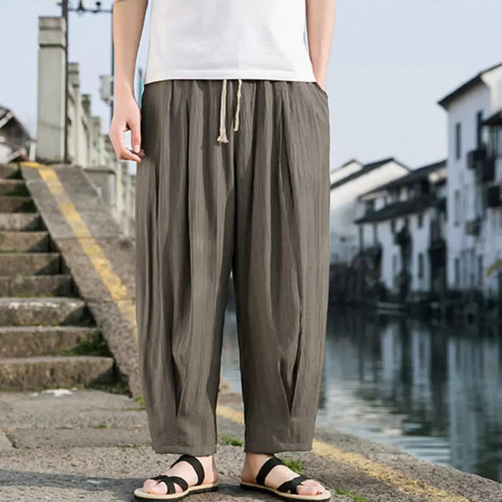 Buddha Stones Pantalones cortos casuales de verano con cordón ajustable para hombre, de pierna recta y bolsillo. - image 1