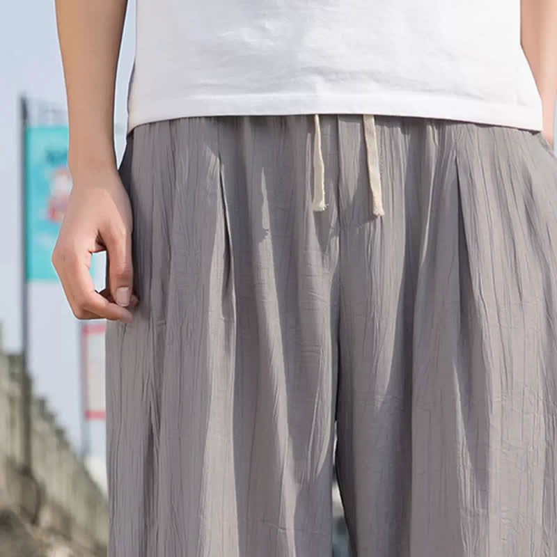 Buddha Stones Pantalones cortos casuales de verano con cordón ajustable para hombre, de pierna recta y bolsillo. - image 18
