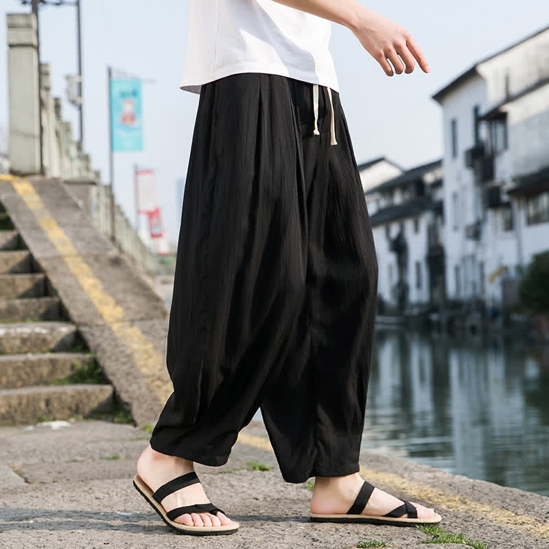 Buddha Stones Pantalones cortos casuales de verano con cordón ajustable para hombre, de pierna recta y bolsillo. - Negro - US/UK/AU46, EU56 (5XL) - image 8