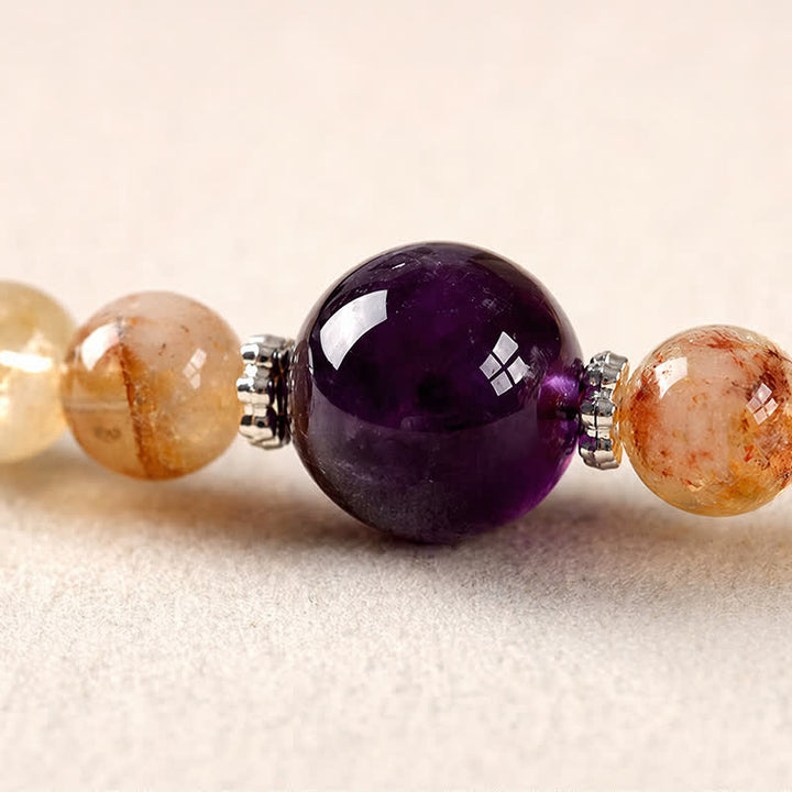 Buddha Stones Pulsera doble de citrino Pi Xiu para la abundancia y la riqueza - image 16