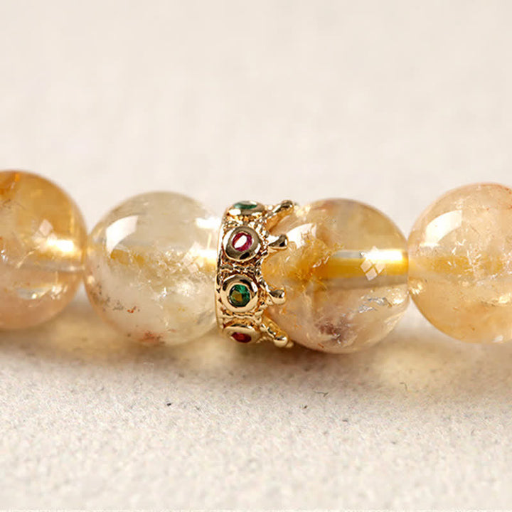 Buddha Stones Pulsera doble de citrino Pi Xiu para la abundancia y la riqueza - image 17
