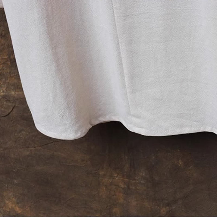 Buddha Stones Conjunto de 2 piezas para primavera/verano: camisa y pantalón estilo Tang con cuello mandarín, bordados, algodón liso, ropa de meditación para hombre con bolsillos. - image 11