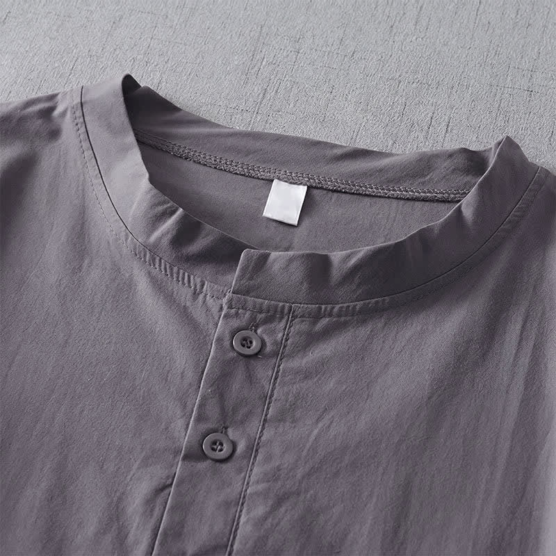 Buddha Stones Camisas sencillas de manga larga para mujer con botones y bolsillo, ideales para otoño. - image 1