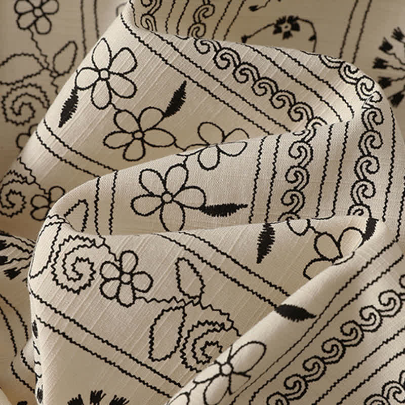 Buddha Stones Pantalones capri informales de primavera-verano estilo boho con cordón ajustable, rayas, ramas y estrellas, pantalones harem para mujer con bolsillo - image 4