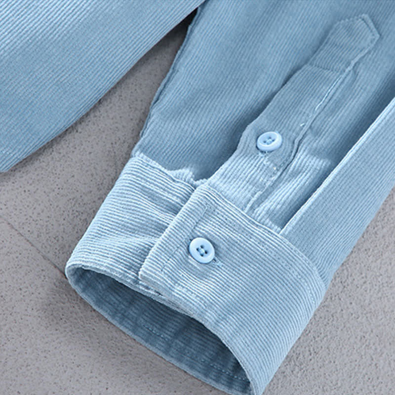 Buddha Stones Camisas de manga larga de algodón liso para hombre, estilo casual de otoño/invierno, con bolsillo de parche. - image 12