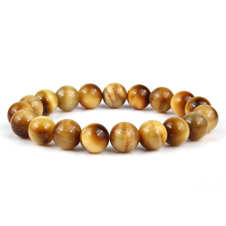 Pulsera de cuentas de ojo de tigre de cristal curativo de ansiedad y estrés con Buddha Stones