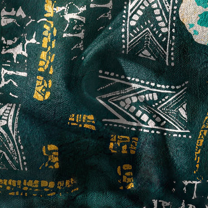 Buddha Stones Pantalones de hombre de algodón puro con estampado geométrico de medallón estilo boho, cordón ajustable y corte cónico con bolsillos. - image 6