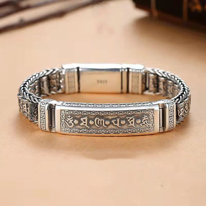Buddha Stones Pulsera protectora de cobre Om Mani Padme Hum - 7,9–8,3 pulgadas (20–21 cm) - image 0
