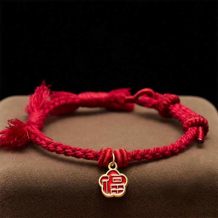 Buddha Stones Pulsera con diseño de flor y personaje de Red String Fu - image 3