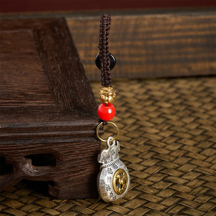 Buddha Stones Llaveros de la fortuna trenzados con el carácter Fu del zodiaco chino - image 28