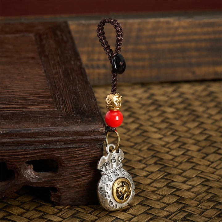 Buddha Stones Llaveros de la fortuna trenzados con el carácter Fu del zodiaco chino - image 10