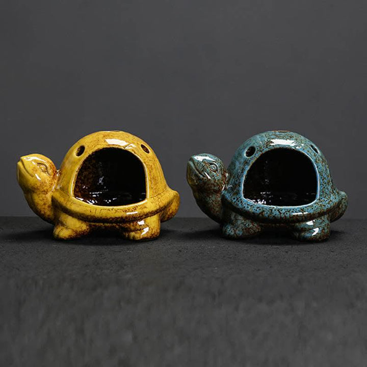 Buddha Stones Quemador de incienso de cerámica con forma de tortuga - image 16