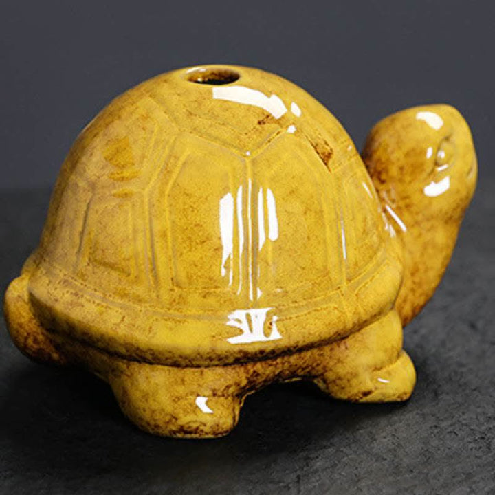 Buddha Stones Quemador de incienso de cerámica con forma de tortuga - image 15