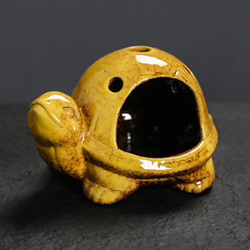 Buddha Stones Quemador de incienso de cerámica con forma de tortuga - image 12