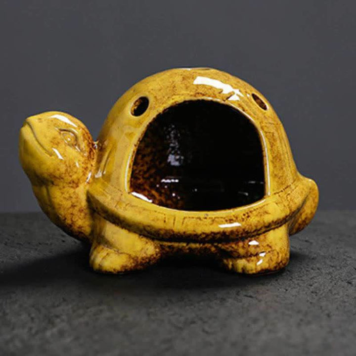 Buddha Stones Quemador de incienso de cerámica con forma de tortuga - image 13