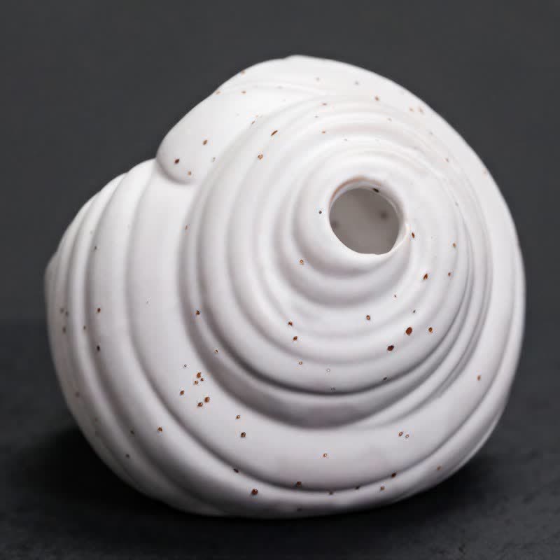 Buddha Stones Quemadores de incienso de cerámica con forma de caracola Shankha para purificación - image 10