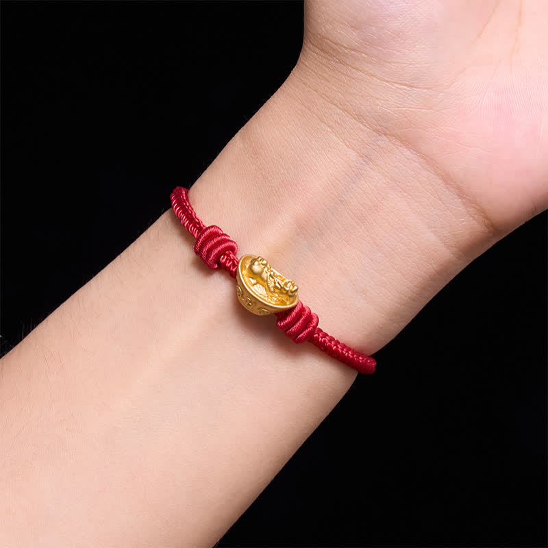 Buddha Stones Pulsera de la riqueza de hilo rojo Pi Xiu de aleación - image 12