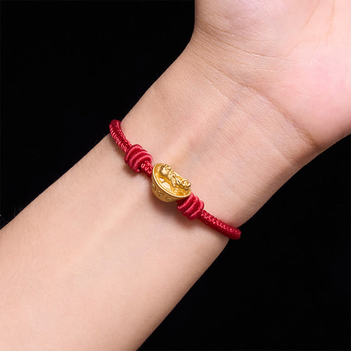 Buddha Stones Pulsera de la riqueza de hilo rojo Pi Xiu de aleación - image 12