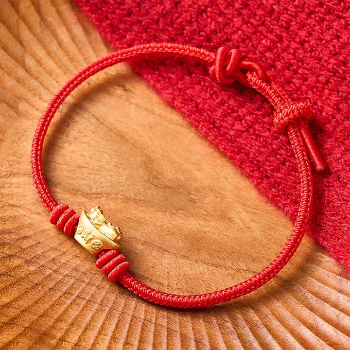 Buddha Stones Pulsera de la riqueza de hilo rojo Pi Xiu de aleación - image 2