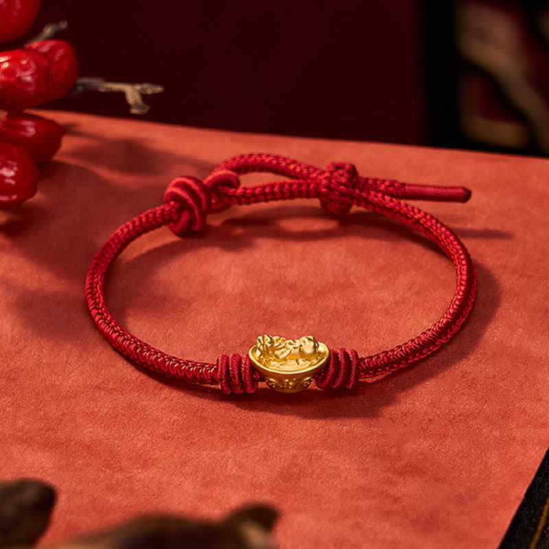 Buddha Stones Pulsera de la riqueza de hilo rojo Pi Xiu de aleación - image 11