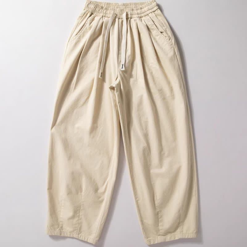 Buddha Stones Pantalones de pierna recta para hombre, de corte clásico, con cordón ajustable y bolsillos, ideales para primavera y otoño. - image 4
