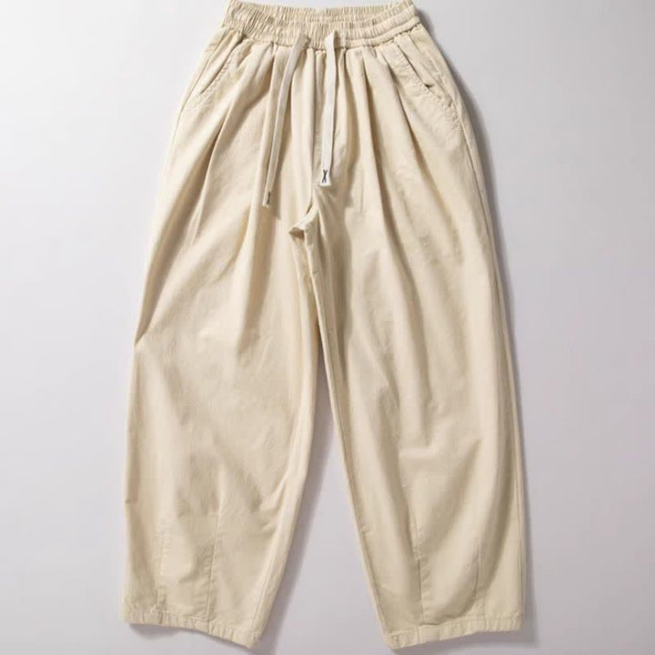 Buddha Stones Pantalones de pierna recta para hombre, de corte clásico, con cordón ajustable y bolsillos, ideales para primavera y otoño. - image 4