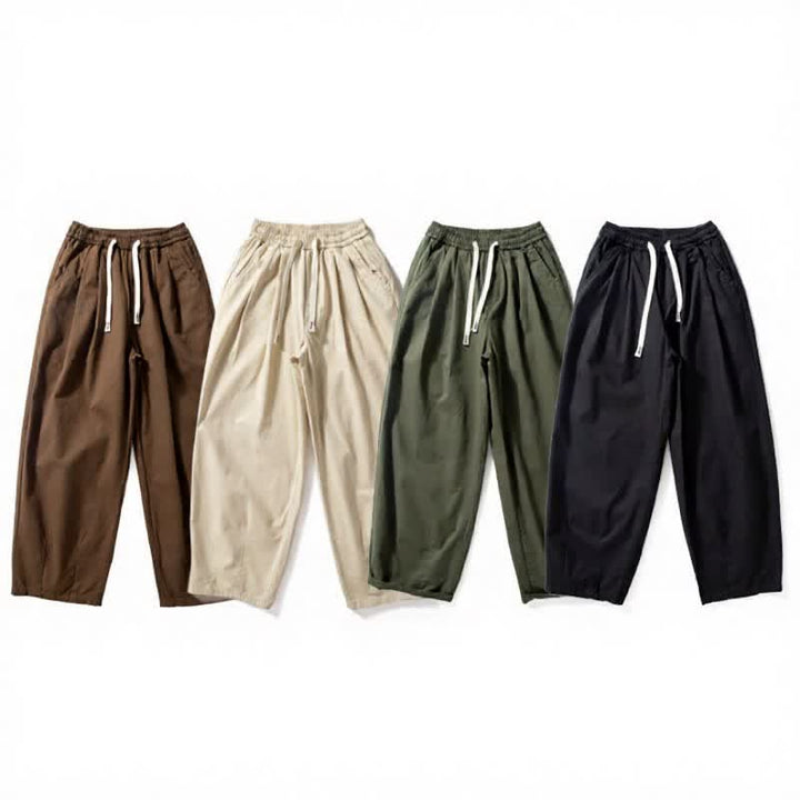 Buddha Stones Pantalones de pierna recta para hombre, de corte clásico, con cordón ajustable y bolsillos, ideales para primavera y otoño. - image 12