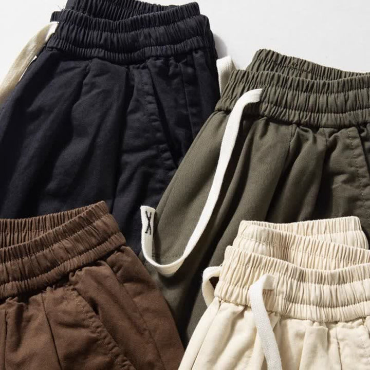 Buddha Stones Pantalones de pierna recta para hombre, de corte clásico, con cordón ajustable y bolsillos, ideales para primavera y otoño. - image 14