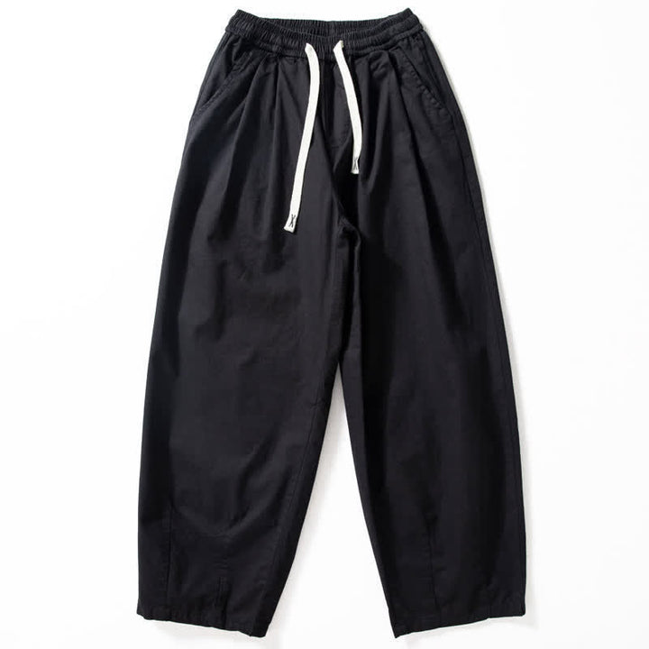 Buddha Stones Pantalones de pierna recta para hombre, de corte clásico, con cordón ajustable y bolsillos, ideales para primavera y otoño. - Negro - US/UK/AU42, EU52 (3XL) - image 1