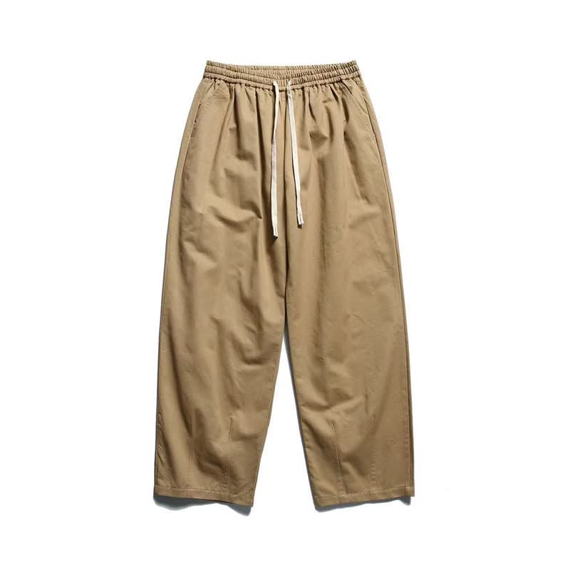 Buddha Stones Pantalones de pierna recta para hombre, de corte clásico, con cordón ajustable y bolsillos, ideales para primavera y otoño. - Broncearse - US/UK/AU42, EU52 (3XL) - image 3