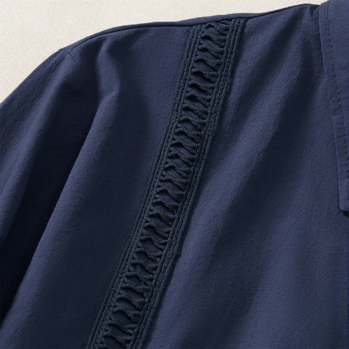 Buddha Stones Camisas de manga larga para hombre, estilo minimalista clásico, con botones, para primavera y otoño. - image 13