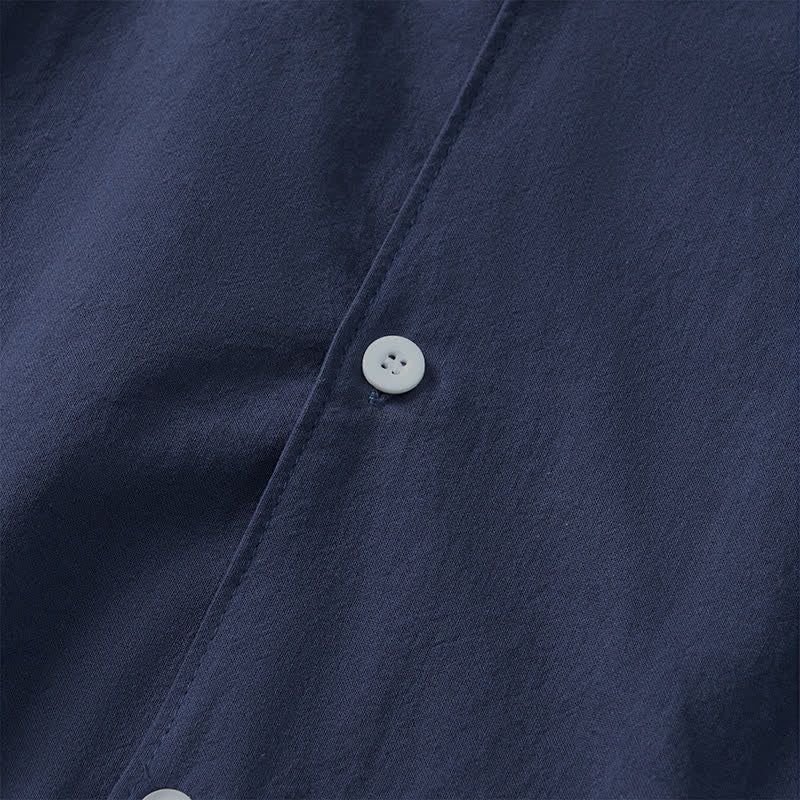 Buddha Stones Camisas de manga larga para hombre, estilo minimalista clásico, con botones, para primavera y otoño. - image 14