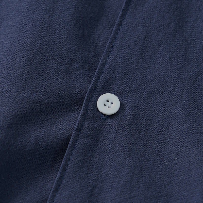 Buddha Stones Camisas de manga larga para hombre, estilo minimalista clásico, con botones, para primavera y otoño. - image 15