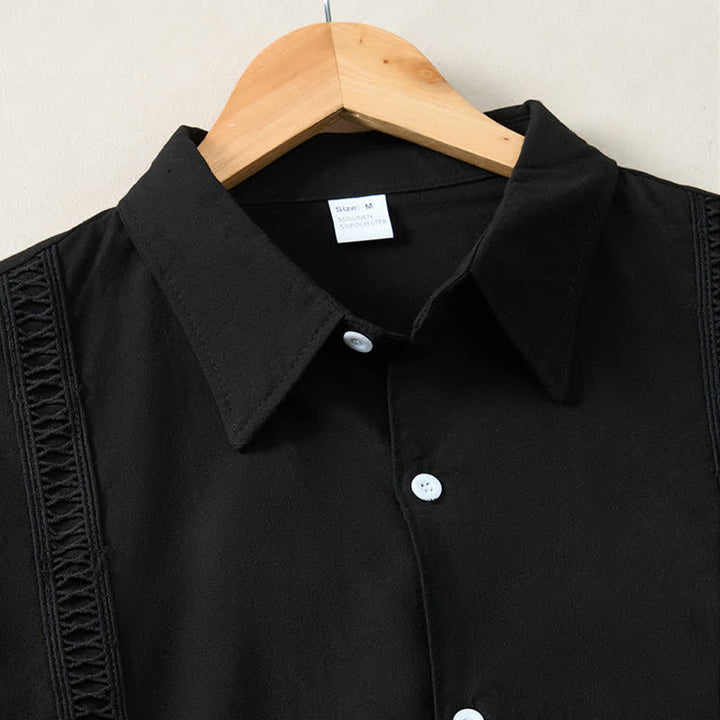 Buddha Stones Camisas de manga larga para hombre, estilo minimalista clásico, con botones, para primavera y otoño. - image 19