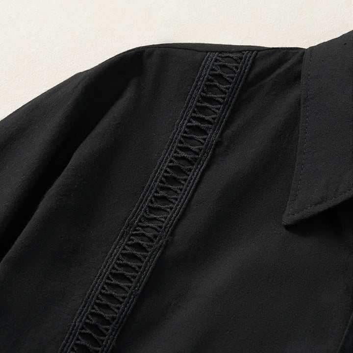 Buddha Stones Camisas de manga larga para hombre, estilo minimalista clásico, con botones, para primavera y otoño. - image 20