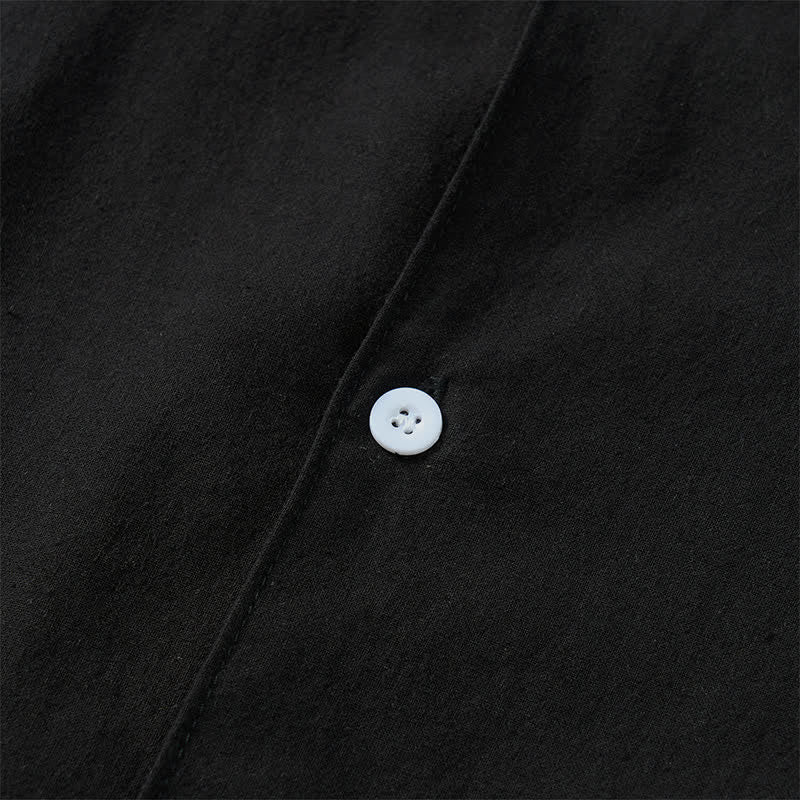 Buddha Stones Camisas de manga larga para hombre, estilo minimalista clásico, con botones, para primavera y otoño. - image 21