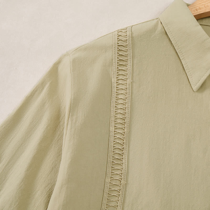 Buddha Stones Camisas de manga larga para hombre, estilo minimalista clásico, con botones, para primavera y otoño. - image 28