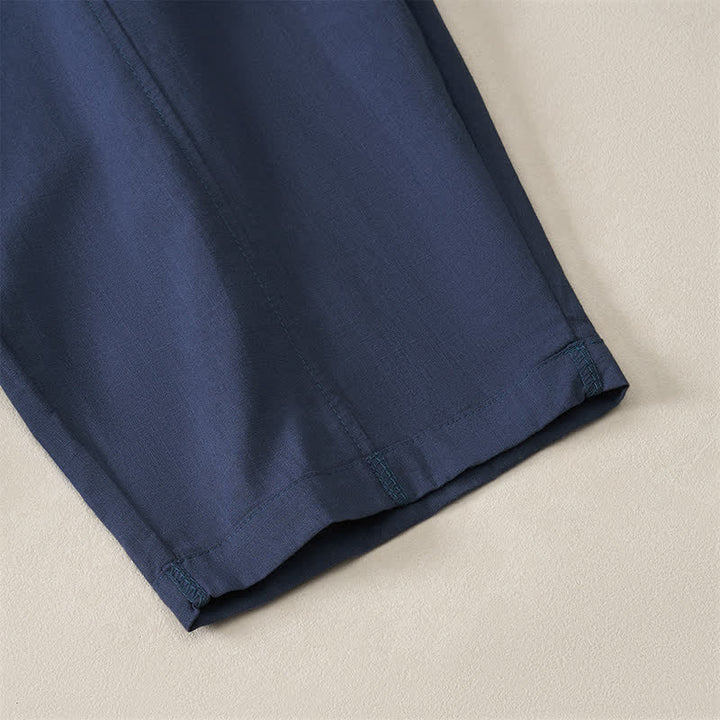 Buddha Stones Pantalones tobilleros básicos informales de color liso para mujer, ideales para primavera y verano. Pantalones de pierna recta con bolsillos. - image 7