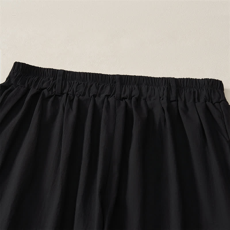 Buddha Stones Pantalones tobilleros básicos informales de color liso para mujer, ideales para primavera y verano. Pantalones de pierna recta con bolsillos. - image 13