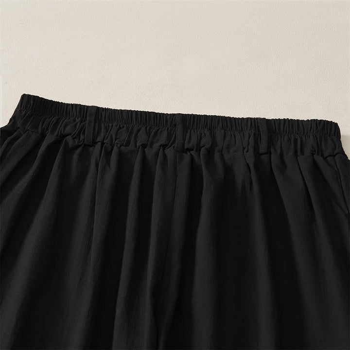 Buddha Stones Pantalones tobilleros básicos informales de color liso para mujer, ideales para primavera y verano. Pantalones de pierna recta con bolsillos. - image 13