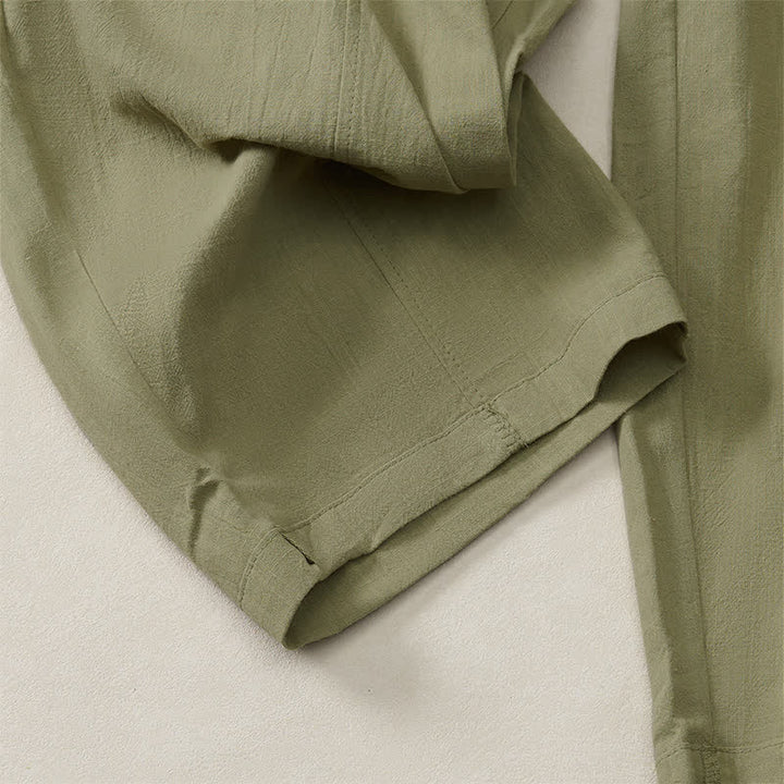 Buddha Stones Pantalones tobilleros básicos informales de color liso para mujer, ideales para primavera y verano. Pantalones de pierna recta con bolsillos. - image 30